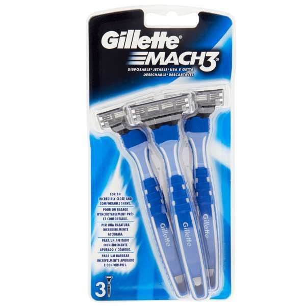 Gillette Rasoio Mach 3 Radi e Getta 3pz