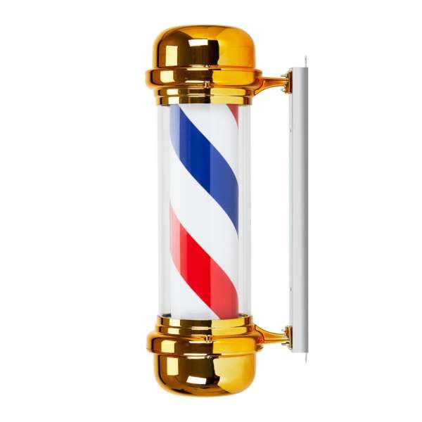 Insegna Luminosa Rotante BB-02 Barber Shop Large - Oro