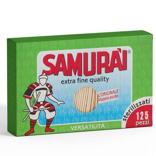 Samurai Stuzzicadenti Doppia Punta - 3x125