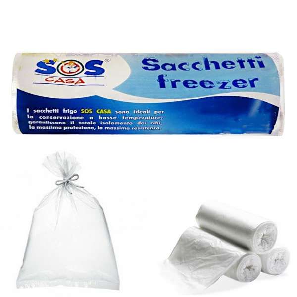 SOS CASA Sacchetti Freezer Piccoli 18x28cm - 320pz - MegaPrezzo