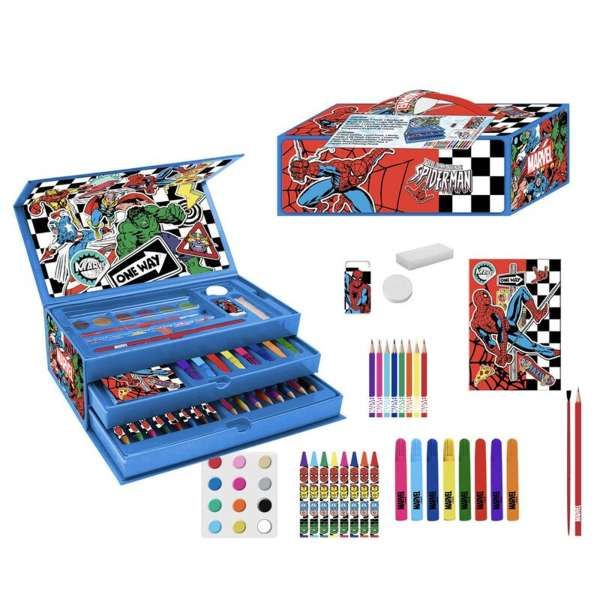 KIDSOAP Spiderman Colouring Stationery Case per Colorare - MegaPrezzo