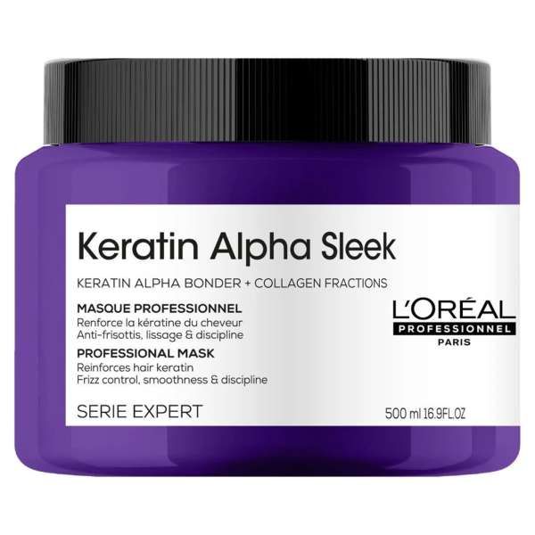 LOREAL PROFESSIONNEL Loreal Keratin Alpha Sleek Maschera Anticrespo - 500ml - MegaPrezzo