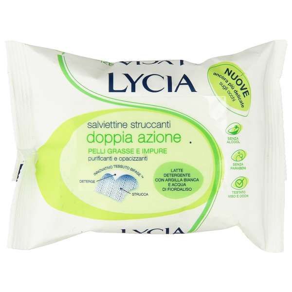 Lycia Salviettine Struccanti Pelle Grassa - 20pz