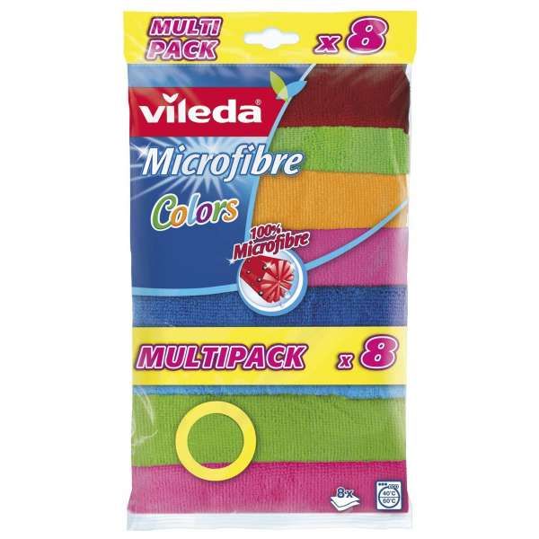 VILEDA Vileda Panno Microfibre Colors - 8pz - MegaPrezzo