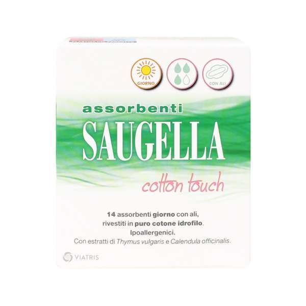 Saugella Assorbenti Cotton Touch Giorno con Ali - 14pz