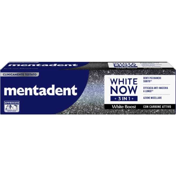 MENTADENT Mentadent Dentifricio White Now 3in1 Boost - 75ml - MegaPrezzo