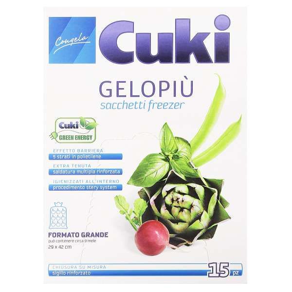 Cuki Sacchetti Freezer 15pz - Grande 29x42cm