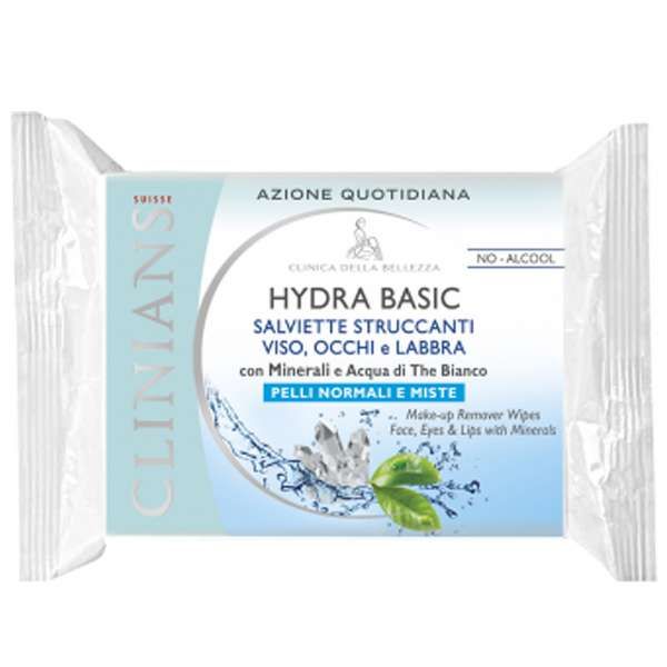 Clinians Hydra Basic Salviettine Pelle Normale - 25pz