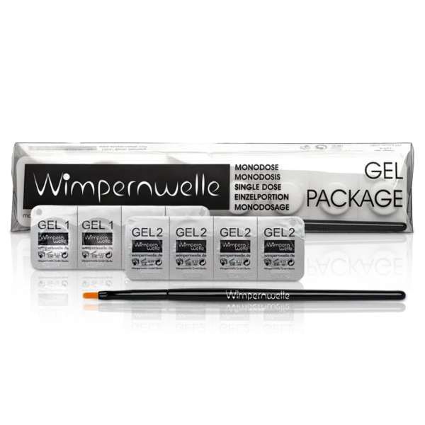 WIMPERNWELLE Wimpernwelle Kit 48 Gel Monodose e Pennello Laminazione Ciglia - MegaPrezzo