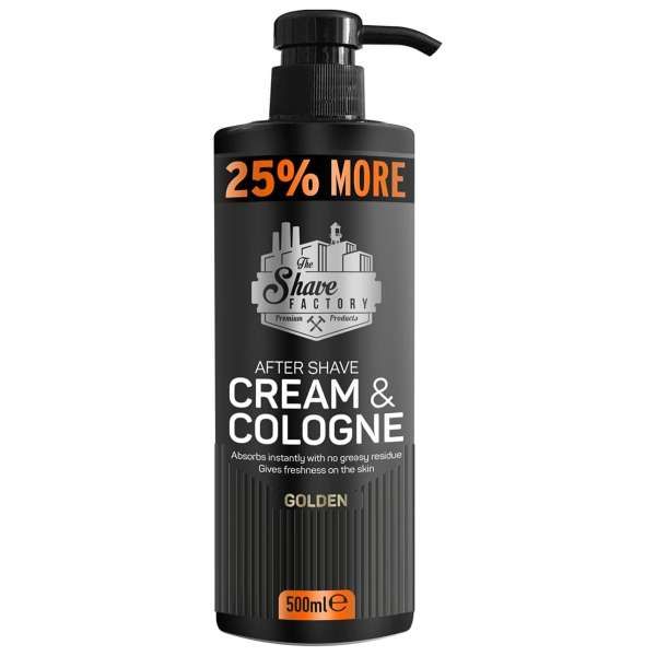 THE SHAVE FACTORY The Shave Factory After Shave Cream Cologne 500ml - Golden - MegaPrezzo