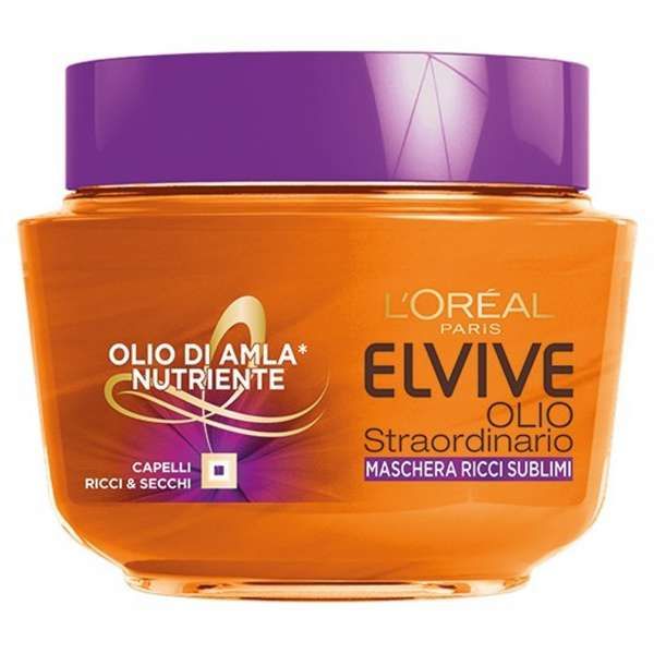 ELVIVE Loreal Elvive Maschera Olio Straordinario Ricci Sublimi - 300ml - MegaPrezzo