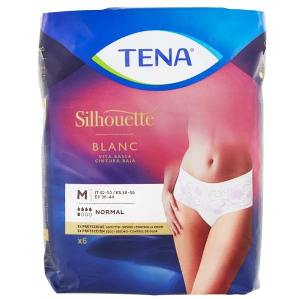 Tena Lady Silhouette Blanc Normal Medium - 6pz