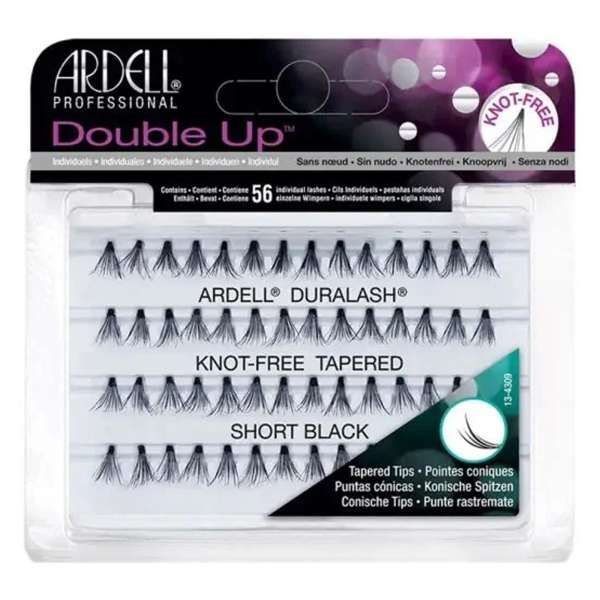 ARDELL PROFESSIONAL Ardell Ciglia Finte Double Up Individuals Knot Free Tapered - Short Black - MegaPrezzo