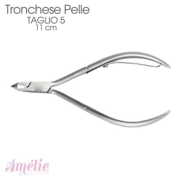 Amelie Tronchese Pelle Acciaio Inox - 11cm Taglio 5