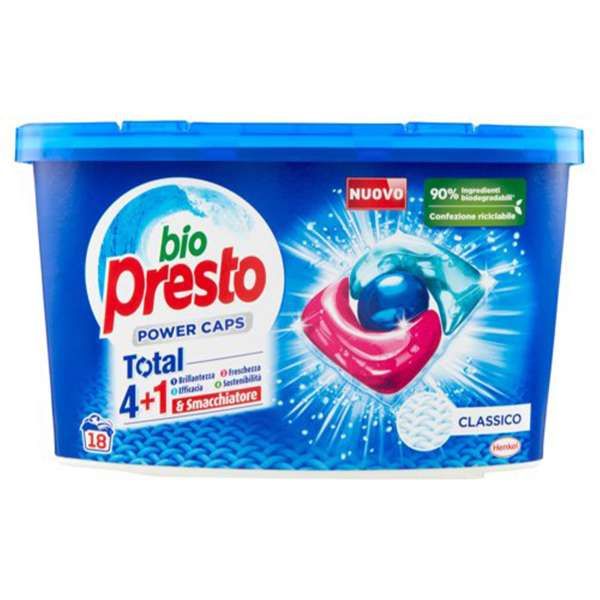 Bio Presto Power Caps Detersivo 18pz - Classico