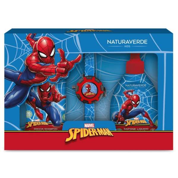 KIDSOAP Spiderman Cofanetto con Sapone Shower Gel e Proiettore da Polso - MegaPrezzo